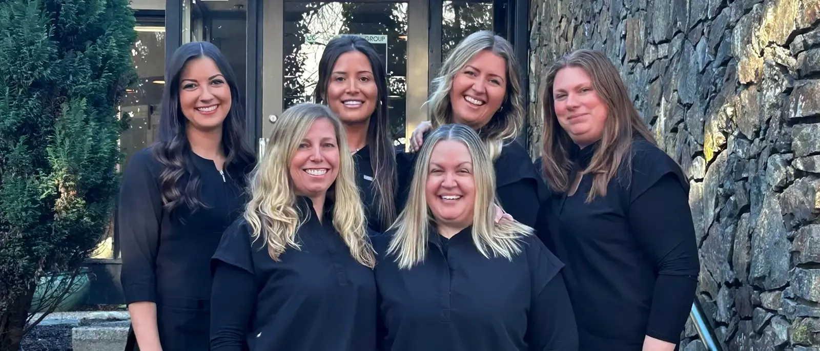 Upstairs reception team